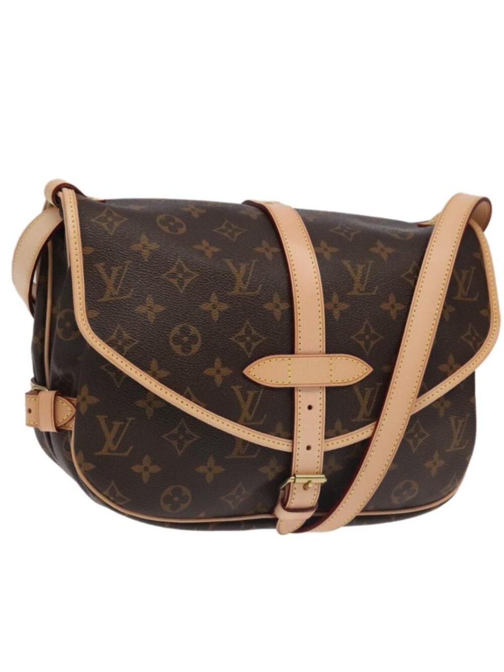 LOUIS VUITTON Monogram Saumur 30 Shoulder Bag M42256